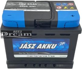 JÁSZ AKKU 12V 55Ah 450A Jobb+